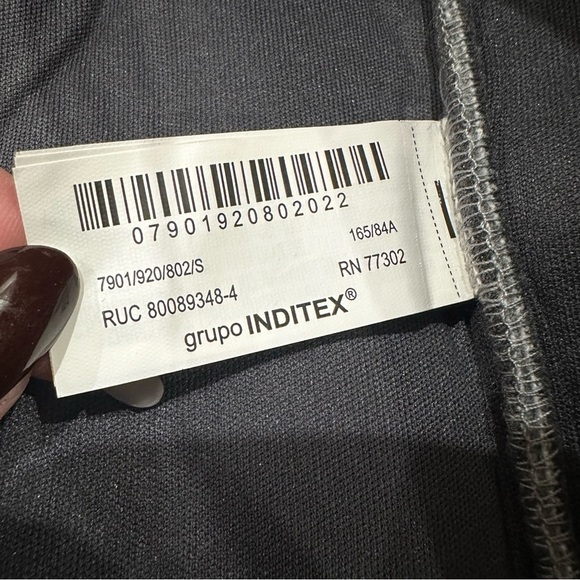 Zara Soft Neoprene Effect Bomber Jacket gray small - Picture 9 of 10